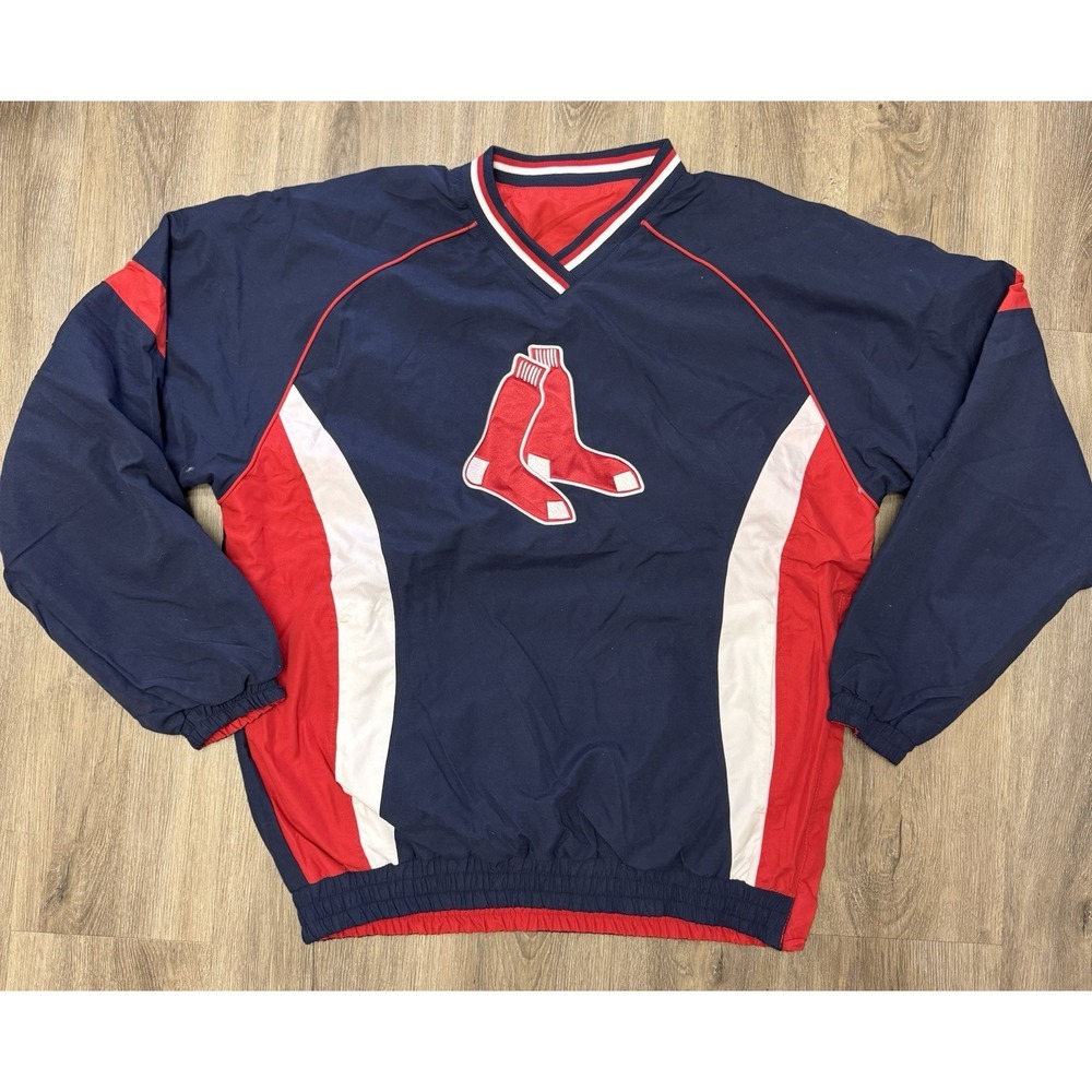 Vintage Boston Red Sox Reversible‎ Pullover Windbreaker G-III Sz M/L